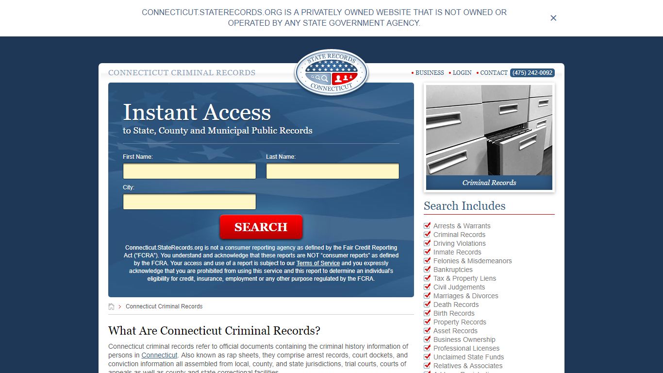 Connecticut Criminal Records | StateRecords.org